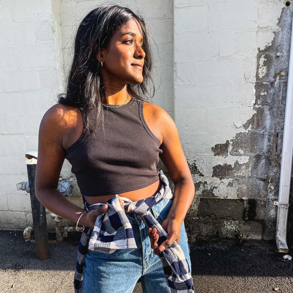 NWT Lounge High Neck Crop Top